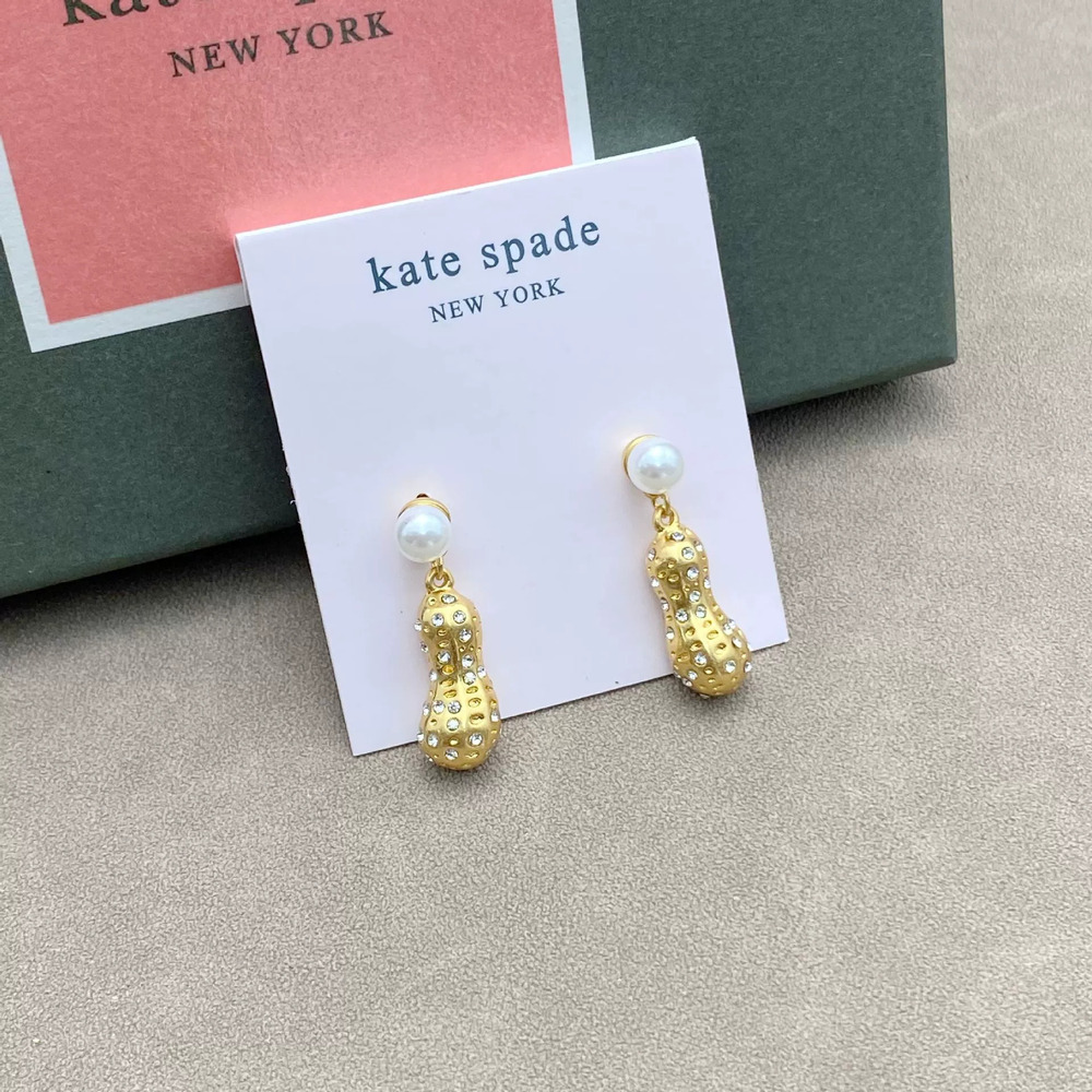 kate spade Peanut Shape Crystal Metal Necklace